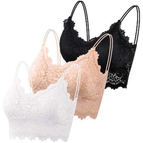 UIG 3 Pieces Lace Bralette for Women - Picture 1 of 8